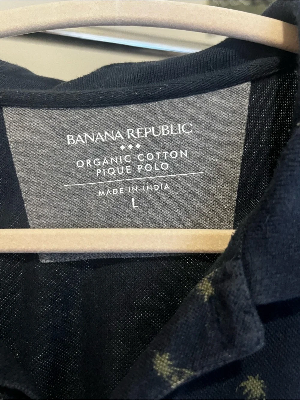 Banana Republic Palm-Print Polo Shirt - Navy